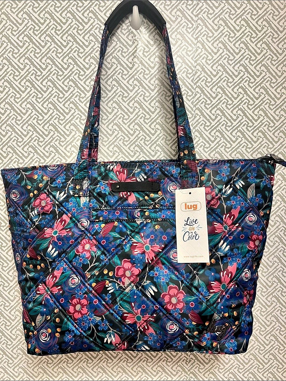 Lug Skyliner Tote Bag Floral Blue & Multicolor